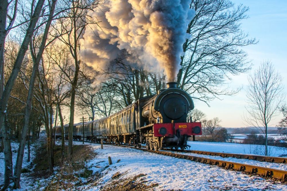 Snowy Scene at Kent and East Sussex Railway